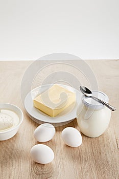 Delicious organic dairy products and eggs