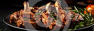 Delicious organic grilled lamb chops for a mouthwatering dinner