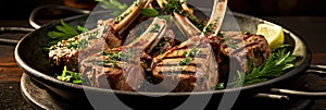 Delicious organic grilled lamb chops for a mouthwatering dinner