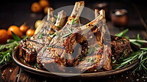Delicious organic grilled lamb chops for a mouthwatering dinner