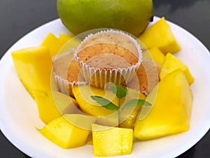 Delicious Organic Mango Cup cake