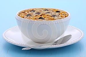 Delicious organic muesli cereal