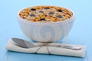 Delicious organic muesli cereal