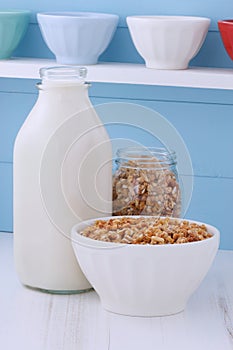 Delicious organic muesli cereal