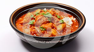 Delicious Oriental Stew In A Bowl - A Flavorful Combination Of Potatoes And Rice