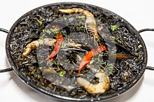 Delicious paella, seafood photo