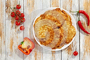 Delicious pan fried in batter boneless meat Chops