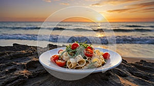 Delicious Pasta Salad at Sunset Beach