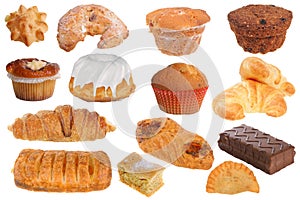 Delicious pastries and cakes