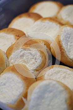 Delicious pastries on a platter