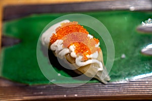 A delicious plate of Japanese sushi
