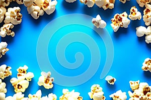 Delicious popcorn for watching a movie. AI Generated