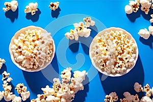 Delicious popcorn for watching a movie. AI Generated