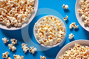 Delicious popcorn for watching a movie. AI Generated