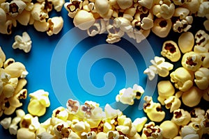 Delicious popcorn for watching a movie. AI Generated