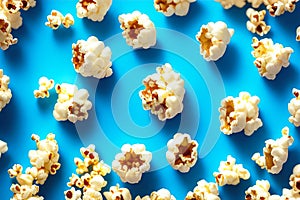 Delicious popcorn for watching a movie. AI Generated