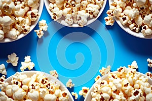 Delicious popcorn for watching a movie. AI Generated