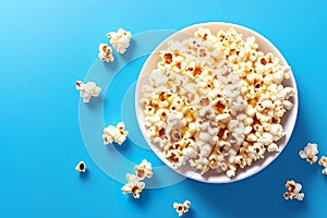 Delicious popcorn for watching a movie. AI Generated