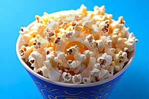 Delicious popcorn for watching a movie. AI Generated