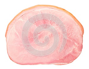 delicious pork ham slice isolated on white background