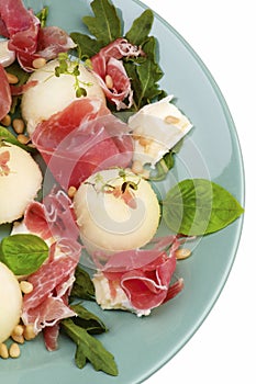 Delicious Prosciutto with Melon Balls