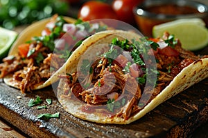 Delicious Pulled Pork Tacos with Fresh Vegetables