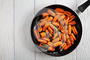 Delicious pumpkin gnocchi in a pan