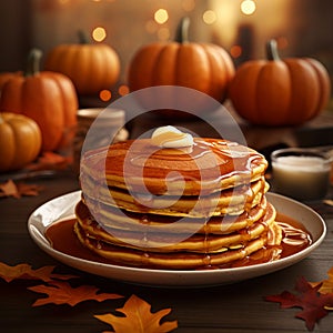 Delicious Pumpkin Pancakes: A Perfect Halloween Breakfast photo