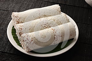 Delicious Puttu-South Indian cuisine-top view