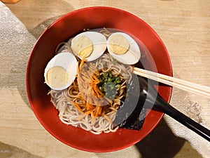 Delicious ramen with egg, Japanese Foods