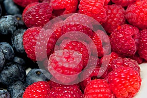 Delicious rasberries plate