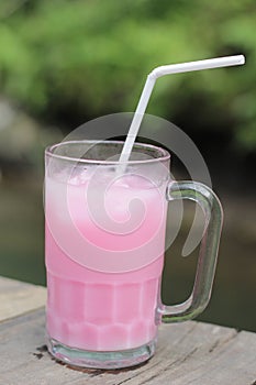 a delicious and refreshing ice fanta milk drink