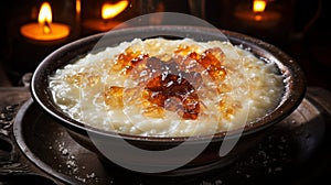 Delicious Rice Pudding With Caramelized Sweetness