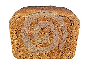 Delicious rye bread isolated on white background