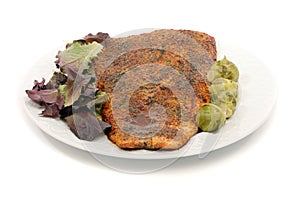 Delicious salmon meal