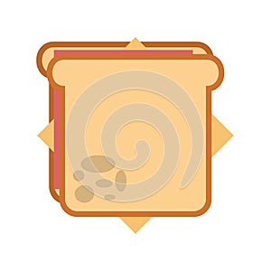 Delicious sandwish isolated icon photo