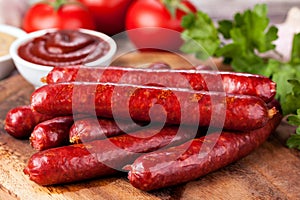 Delicious sausages