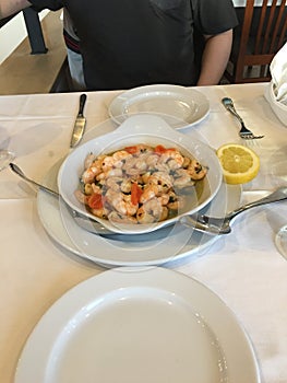 Delicious Seafood At Local Restaurant in Oeiras, Portugal