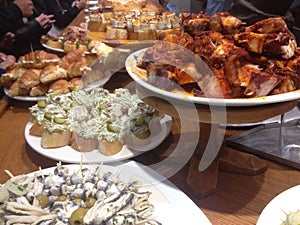 A delicious selection of pintxos