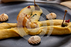 delicious shrimp dish closeup