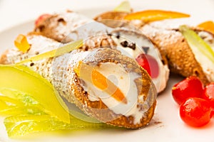 Delicious sicilian Cannoli