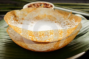 Delicious and soft appam, hoppers photo