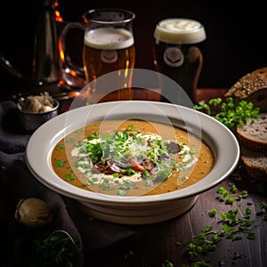 Delicious Soup With Bread And Beer - A Schlieren Photography Masterpiece