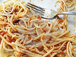 Delicious Spaghetti napolitana photo