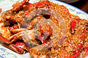 Delicious Spicy Hot Chili Crab
