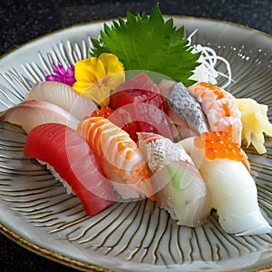 delicious spring-inspired sushi, cooking ideas, generated by ia