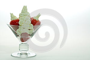 Delicious strawberries and cream