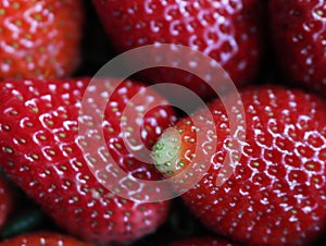 delicious strawberries fresh fruits natural seeds dessert red photo