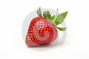 Delicious strawberries isolated on a white background. Good for any project. Generative AI