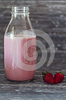 Delicious strawberry milkshake